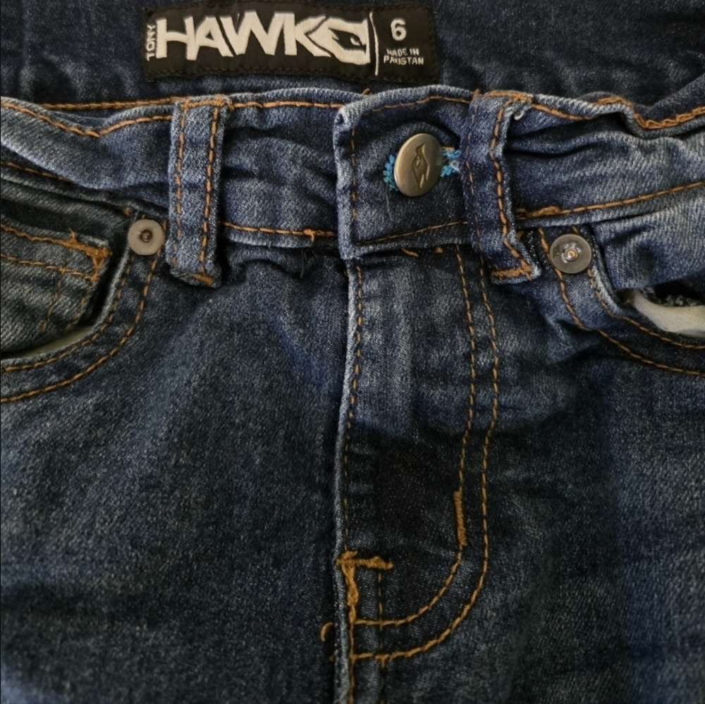 4/$15 Tony Hawk Boys Blue Jeans Sz 6 Pants Fall School Dress Outfit - Picture 4 of 7